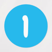 Nummers Blauwe Stickers (Design 1)