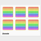 Nummers - Honderden Chart Vierkante Sticker (Vel)