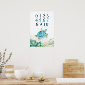 Nummers Kinder Posters Tropisch Zee Schildpad (Keuken)