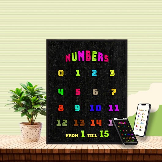 Nummers leren voor kinderen poster
