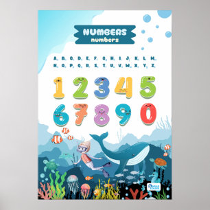 Nummers met de Oceaan Poster