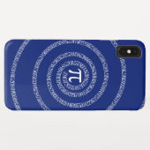 Nummers spiral voor Pi op Navy Blue Case-Mate iPhone Case (Achterkant (horizontaal))