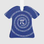 Nummers spiral voor Pi op Navy Blue Ornament (achterkant)