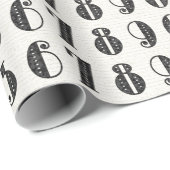 Nummers Typografie Art Gift Wrap Cadeaupapier (Rol Hoek)