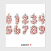 NUMMERS VERJAARDAGSKAARSEN SET STICKER (Vel)