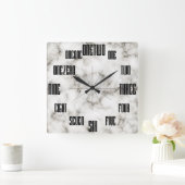 Nummers wandklok vierkante klok (Huis)