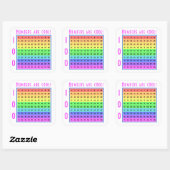 "Nummers zijn cool!" 1-100 Chart Custom Sticker (Vel)