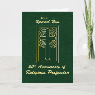 Nun 50e Jubileum van Religieuze Professie Groen Kaart