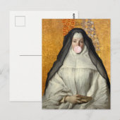 Nun Bgloing a Roze Bubble gum Briefkaart (Voorkant / Achterkant)