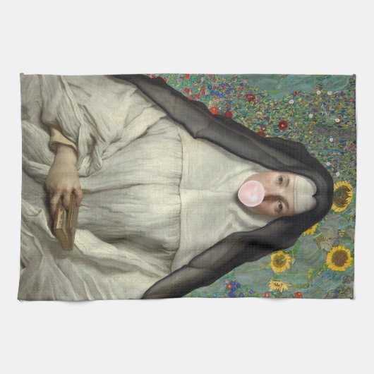 Nun Bgloing a Roze Bubble gum Theedoek (Horizontaal)