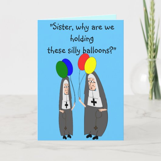 Nun Birthday Gifts Kaart (Voorkant)