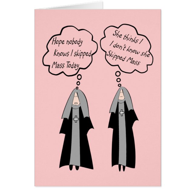 Nun Cards "Things Nuns Think About" Funny (Devant)