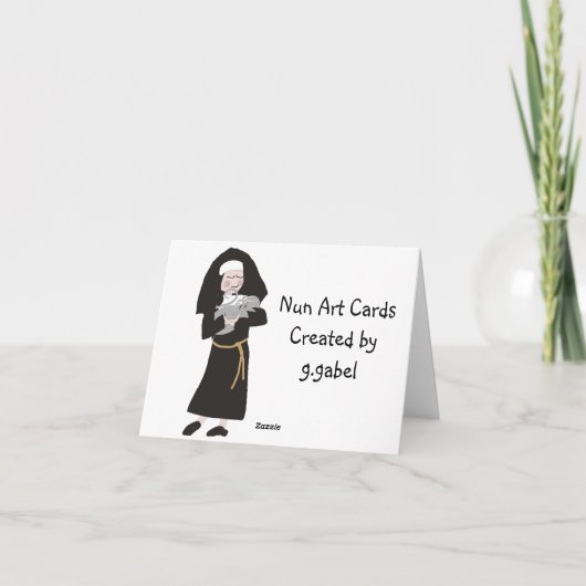 Nun Cartes pour notes vierge à l'intérieur d'une n (Dos)