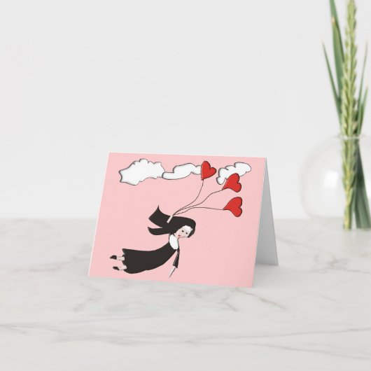 Nun Cartes pour notes vierge à l'intérieur d'une n (Devant)