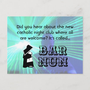 Nun Fun Pun, katholieke nachtclub Joke Briefkaart
