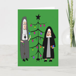 Nun Gifts "Decorating the KerstTree" Feestdagen Kaart