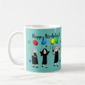 Nun Joyeux Anniversaire café Mug (Gauche)