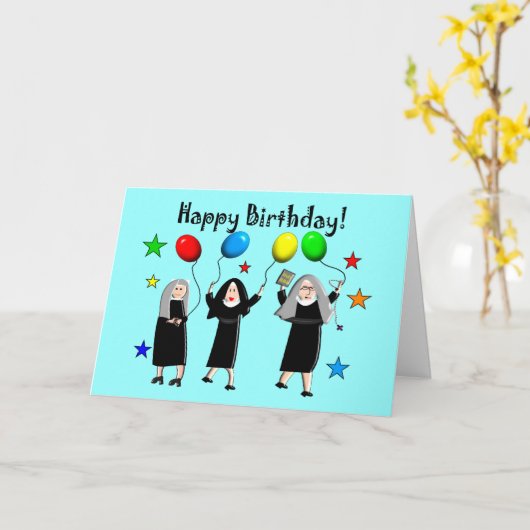 Nun Joyeux Anniversaire Cartes et Cadeaux (Fleur jaune)