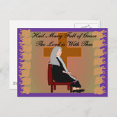 Nun Kaarten en geschenken "Heil Maria" Gebed (Voorkant / Achterkant)