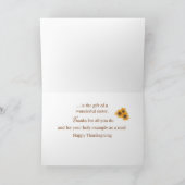 Nun Sister Blessings at Thanksgiving Sunflower Kaart (Binnen)