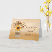 Nun Sister Blessings at Thanksgiving Sunflower Kaart (Gele Bloem)