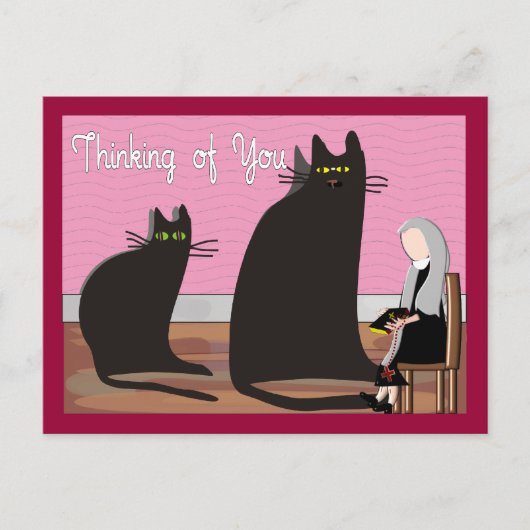 Nun Wenskaarten & Tassen "Denking of You" Briefkaart (Voorkant)