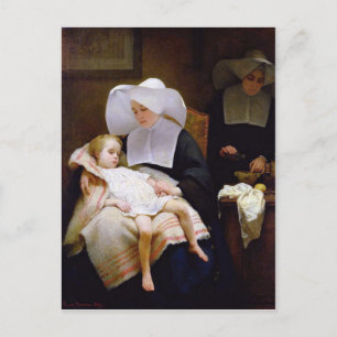 Nun zorg voor een ziek kind briefkaart