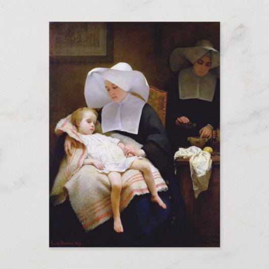 Nun zorg voor een ziek kind briefkaart (Voorkant)