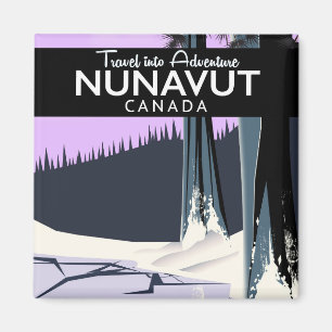 Nunavut Canada Reisposter Magneet