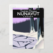 Nunavut Canada Travel poster Briefkaart (Voorkant / Achterkant)