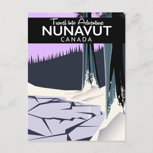 Nunavut Canada Travel poster Briefkaart (Voorkant)