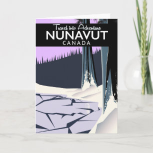 Nunavut Canada Travel poster Feestdagen Kaart