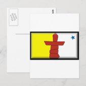 Nunavut Flag Briefkaart (Voorkant / Achterkant)
