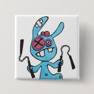 Nunchaku Rabbit 2inch Square Button