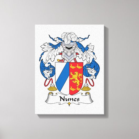Nunes Family Crest Canvas Afdruk (Voorkant)