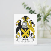 Nunn Family Crest Briefkaart (Staand voorkant)