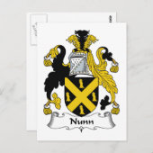Nunn Family Crest Briefkaart (Voorkant / Achterkant)