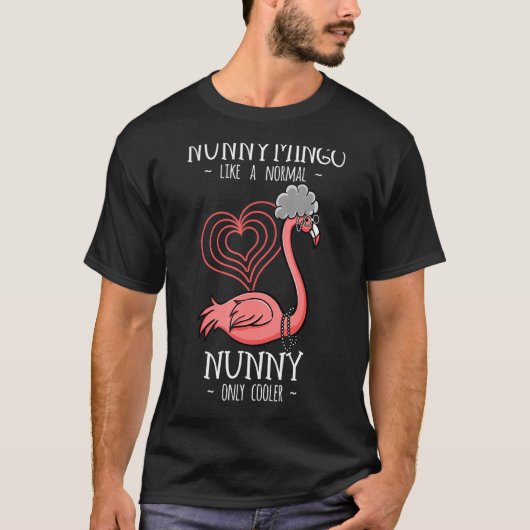 Nunnymingo Nunny Flamingo Grandma Grandma Gran T-shirt (Voorkant)