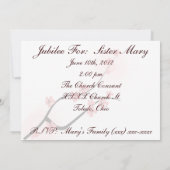 Nuns 25th Jubilee Celebration Invitations Kaart (Achterkant)