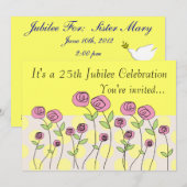 Nuns 25th Jubilee Celebration Invitations Kaart (Voorkant / Achterkant)