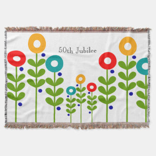Nuns 50th Golden Jubilee Woven Blanket Floral Deken