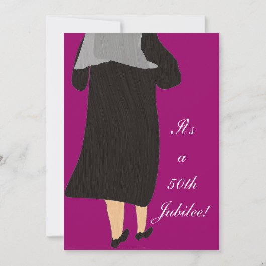 Nuns 50th Jubilee Celebration Invitation 3 Kaart (Voorkant)