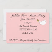 Nuns 50th Jubilee Celebration Invitations Kaart (Achterkant)