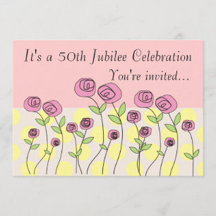 Nuns 50th Jubilee Celebration Invitations Kaart