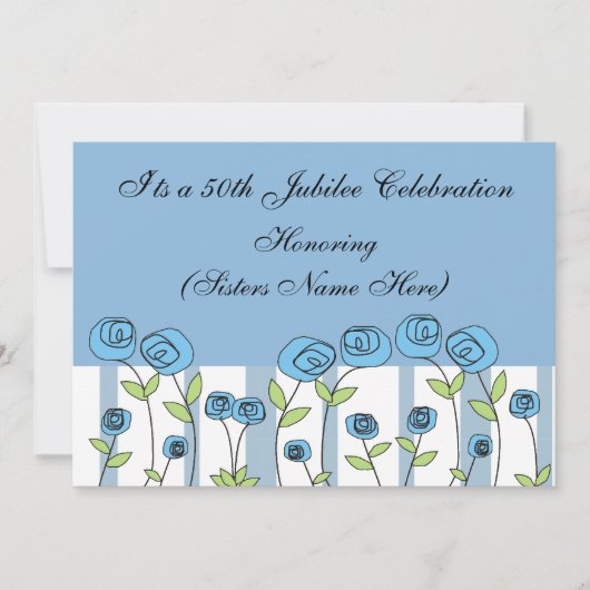 Nuns 50th Jubilee Celebration Invitations Kaart (Voorkant)