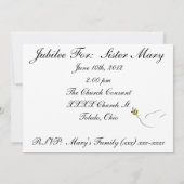 Nuns 50th Jubilee Celebration Invitations Kaart (Achterkant)