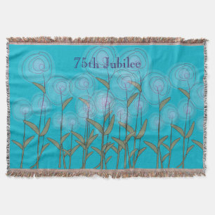 Nuns 75th Diamond Jubilee Woven Blanket Floral Deken