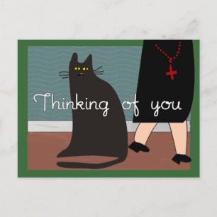 Nuns "Denking of You"-Kaarten en -katteontwerp Briefkaart