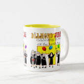 Nuns Diamond Jubilee 75ste dienstjaar Tweekleurige Koffiemok (Voorkant rechts)