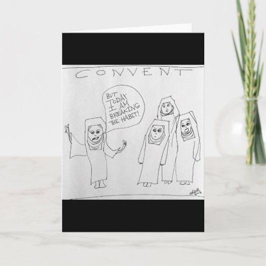 Nuns die de Habit-groet breken Kaart (Voorkant)